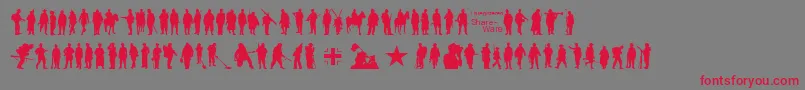 Soldierww2 Font – Red Fonts on Gray Background