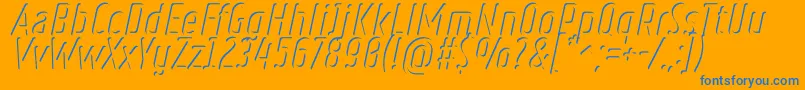 RulerVolumeInner Font – Blue Fonts on Orange Background