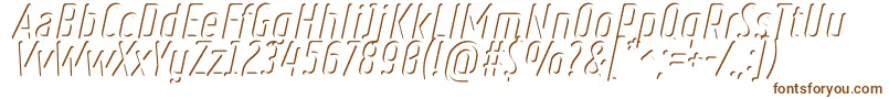 RulerVolumeInner-fontti – ruskeat fontit valkoisella taustalla
