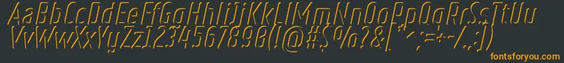 RulerVolumeInner Font – Orange Fonts on Black Background