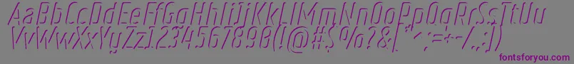 RulerVolumeInner-Schriftart – Violette Schriften auf grauem Hintergrund
