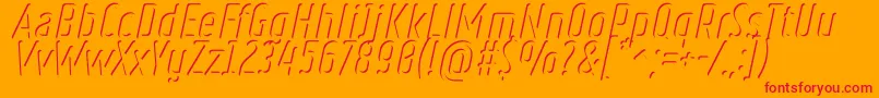 RulerVolumeInner Font – Red Fonts on Orange Background