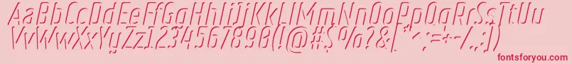 RulerVolumeInner Font – Red Fonts on Pink Background