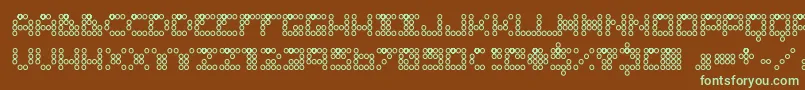 Шрифт ConNinguna – зелёные шрифты на коричневом фоне