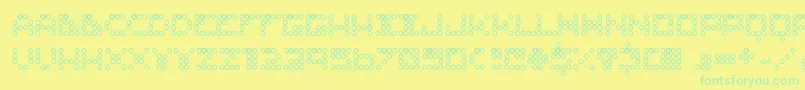 ConNinguna Font – Green Fonts on Yellow Background