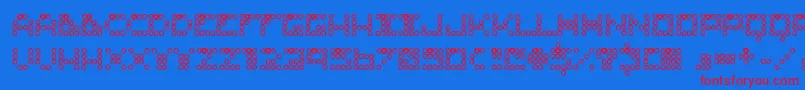 ConNinguna Font – Red Fonts on Blue Background