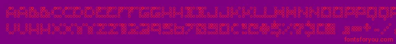 ConNinguna Font – Red Fonts on Purple Background