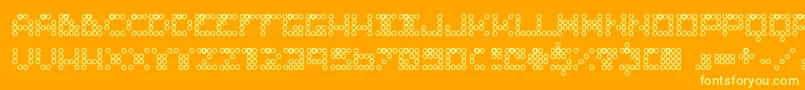 ConNinguna Font – Yellow Fonts on Orange Background