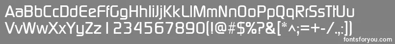 フォントModaerneRegular – 灰色の背景に白い文字