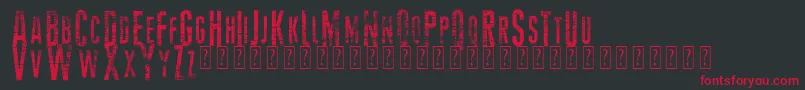 VtksMoney2 Font – Red Fonts on Black Background