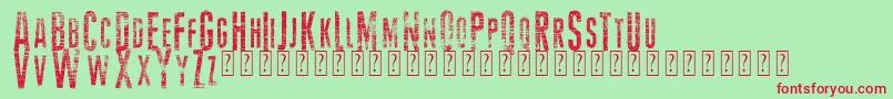 VtksMoney2 Font – Red Fonts on Green Background