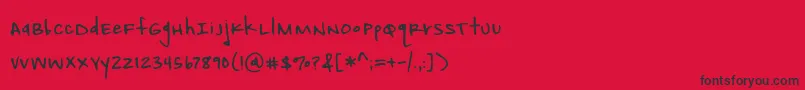 BmdAmbitionInk Font – Black Fonts on Red Background