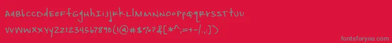 BmdAmbitionInk Font – Gray Fonts on Red Background