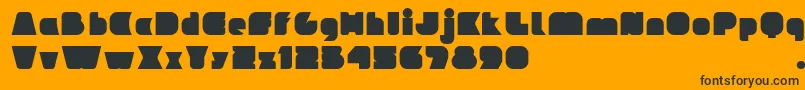 IdeomapseudoV2 Font – Black Fonts on Orange Background