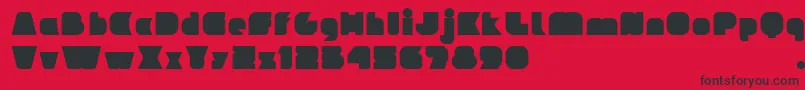 IdeomapseudoV2 Font – Black Fonts on Red Background