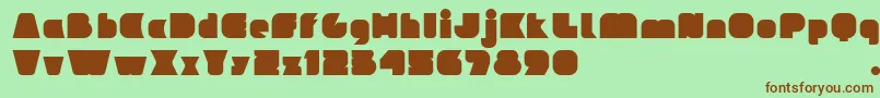 IdeomapseudoV2 Font – Brown Fonts on Green Background