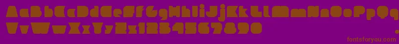 IdeomapseudoV2 Font – Brown Fonts on Purple Background