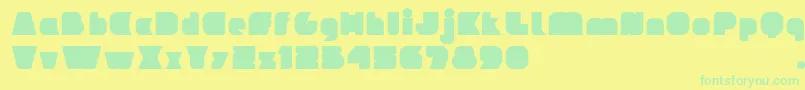 IdeomapseudoV2 Font – Green Fonts on Yellow Background