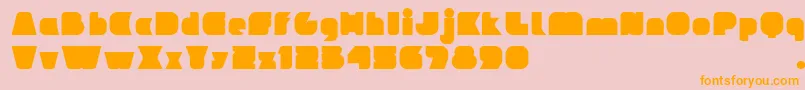 IdeomapseudoV2 Font – Orange Fonts on Pink Background