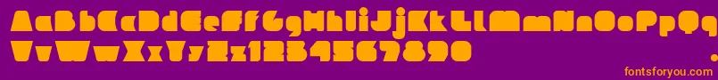 IdeomapseudoV2 Font – Orange Fonts on Purple Background