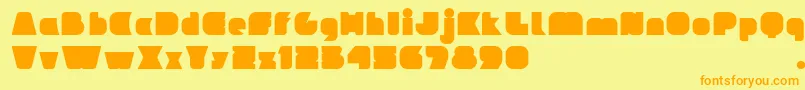 IdeomapseudoV2 Font – Orange Fonts on Yellow Background