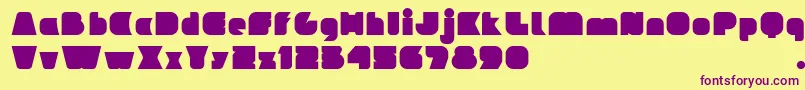 IdeomapseudoV2 Font – Purple Fonts on Yellow Background