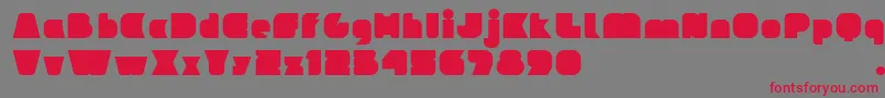 フォントIdeomapseudoV2 – 赤い文字の灰色の背景