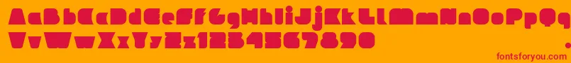 IdeomapseudoV2 Font – Red Fonts on Orange Background