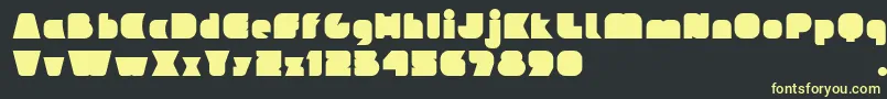 IdeomapseudoV2 Font – Yellow Fonts on Black Background