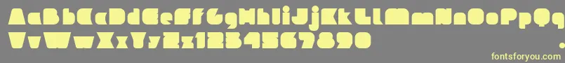 IdeomapseudoV2 Font – Yellow Fonts on Gray Background