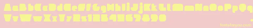 IdeomapseudoV2 Font – Yellow Fonts on Pink Background