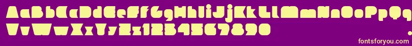 IdeomapseudoV2 Font – Yellow Fonts on Purple Background