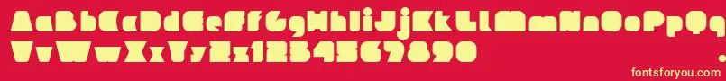 IdeomapseudoV2 Font – Yellow Fonts on Red Background