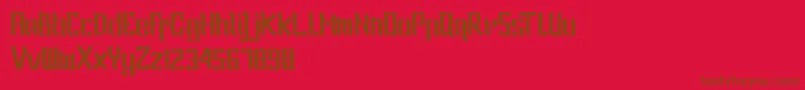 Oliver Font – Brown Fonts on Red Background