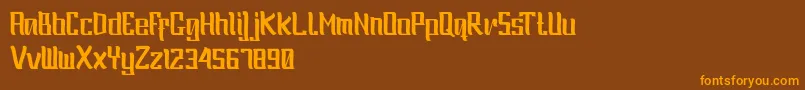Шрифт Oliver – оранжевые шрифты на коричневом фоне