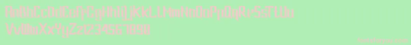 Oliver Font – Pink Fonts on Green Background
