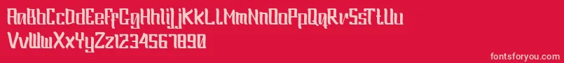 Oliver Font – Pink Fonts on Red Background