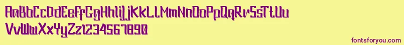 Oliver Font – Purple Fonts on Yellow Background