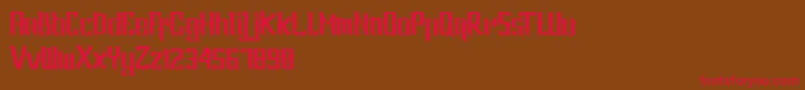 Oliver Font – Red Fonts on Brown Background