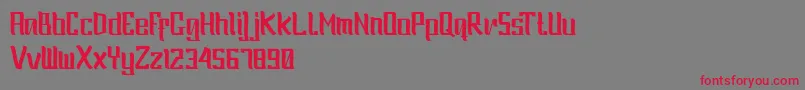Oliver Font – Red Fonts on Gray Background