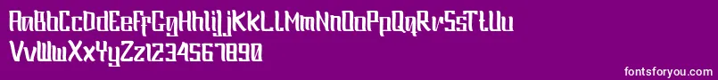 Oliver Font – White Fonts on Purple Background