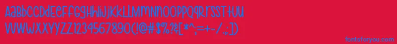 Police HeyPrettyGirl – polices bleues sur fond rouge