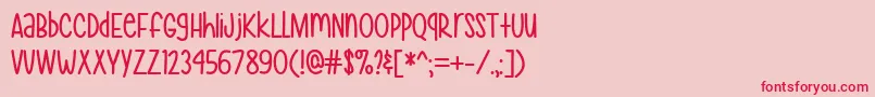 HeyPrettyGirl Font – Red Fonts on Pink Background
