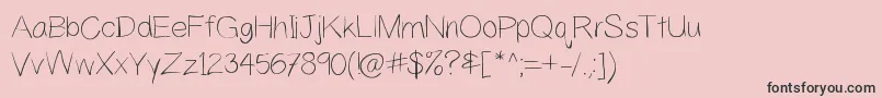 YahfieLight Font – Black Fonts on Pink Background