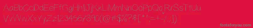 YahfieLight Font – Gray Fonts on Red Background