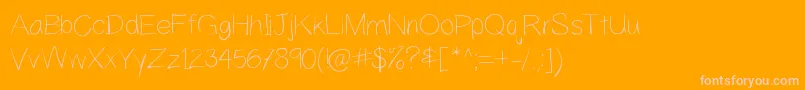 YahfieLight Font – Pink Fonts on Orange Background