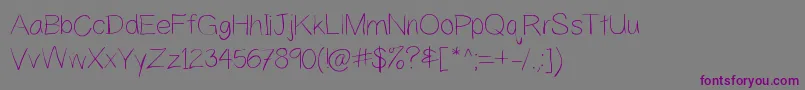 YahfieLight Font – Purple Fonts on Gray Background