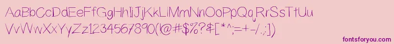 YahfieLight Font – Purple Fonts on Pink Background