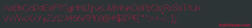 YahfieLight Font – Red Fonts on Black Background