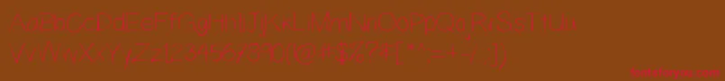 YahfieLight Font – Red Fonts on Brown Background